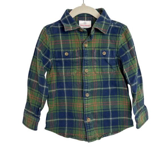 Hanna Andersson Flannel Button Up Size 90 (3) - Picture 1 of 5
